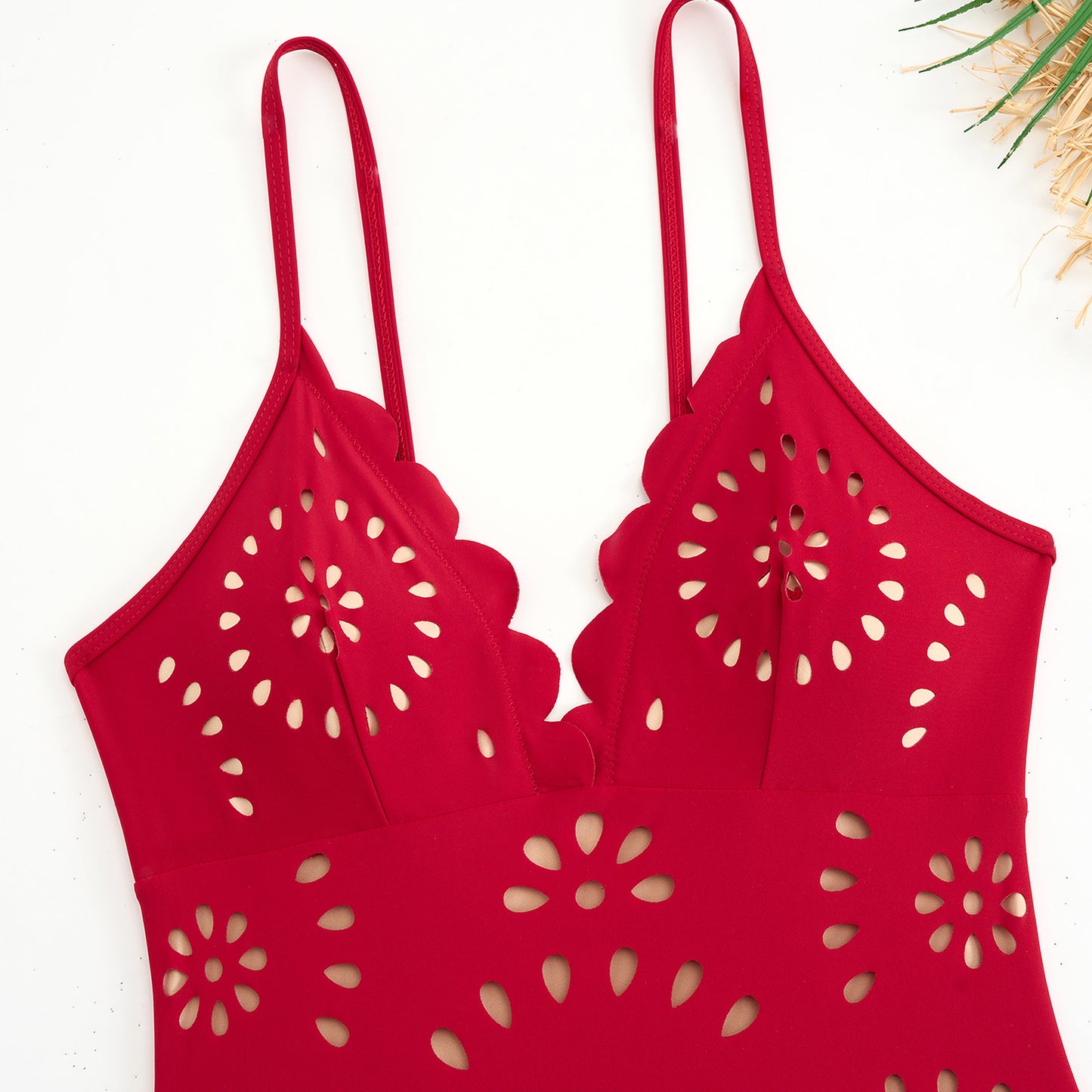 Sexy Laser-Cut Lace Two-Piece Swimsuit Set