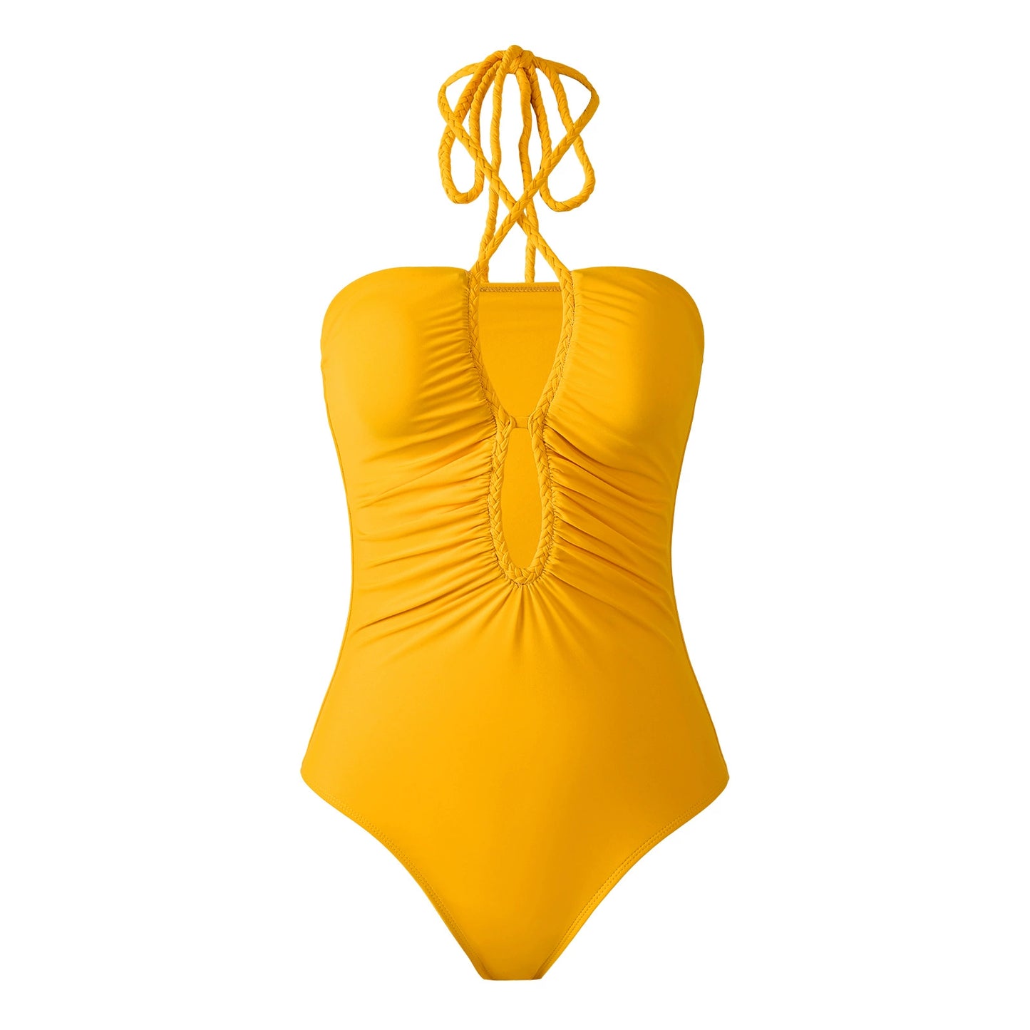 Golden Sunset One-Piece Swimsuit & Cover-Up Set – Radiate Confidence & Elegance