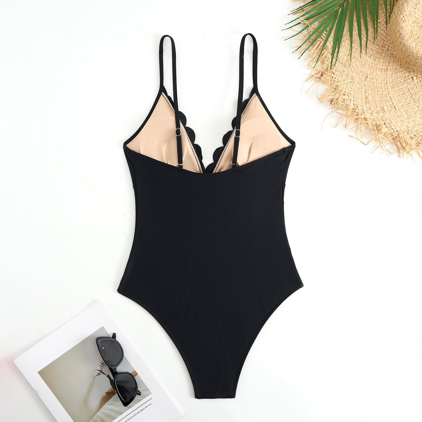 Sexy Laser-Cut Lace Two-Piece Swimsuit Set